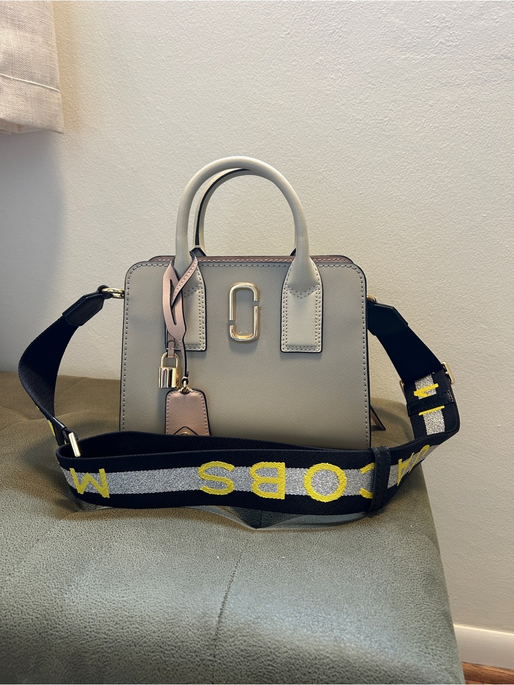 Marc Jacob's Structured Satchel Bag with detachable strap